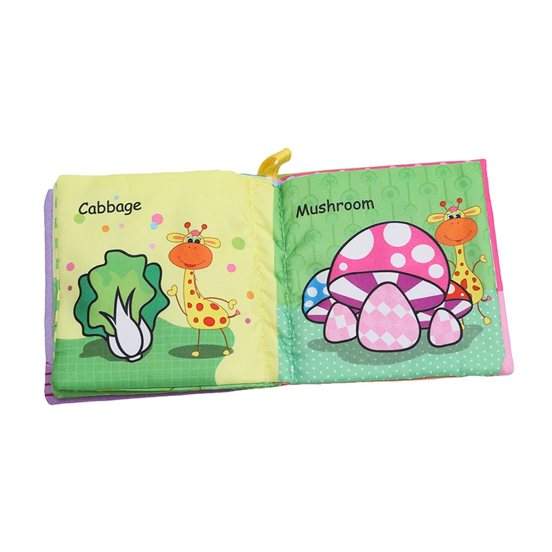 baby rattle toy- 10 pages of book mobile animal tissue infant stroller suspended toy baby early learning educational baby toys