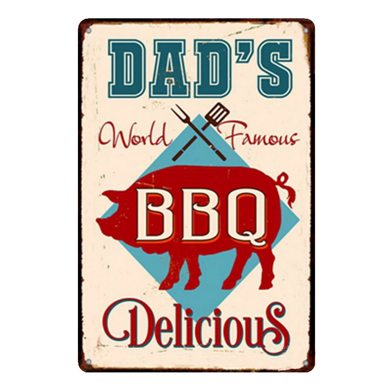 DAD'S табличка для барбекю, винтажная металлическая жестяная вывеска, домашний бар, паб, декоративные металлические пластины, ракета, лед, леденец, наклейки на стену, художественный плакат N211 - Цвет: R