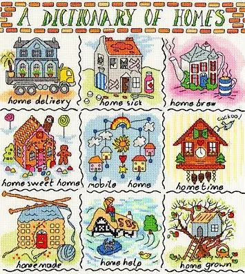 

Gold Collection Popular Counted Cross Stitch Kit A dictionary of Homes Houses Home House History