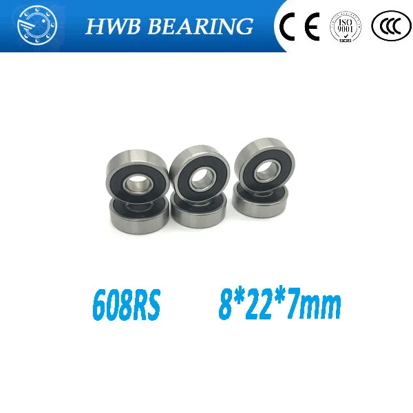 20Pcs 608-2RS 608RS 608rs 608 rs Deep Groove Ball Bearings 8 x 22 7mm Free shipping High Quality 8*22*7mm 2rs | Обустройство дома