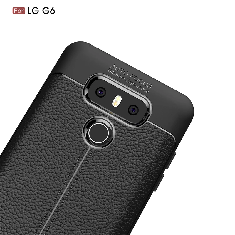 Для LG G6 чехол силиконовый роскошный кожаный с текстурой личи из искусственной