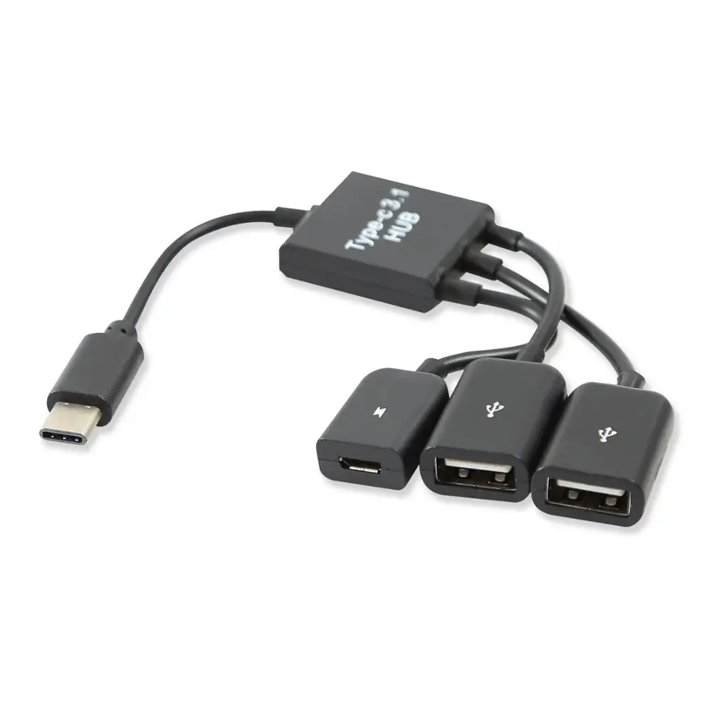 To 2 USB 1 Micro Onvian type-C USB адаптер OTG USB кабель C 3,0 2,0 папа к USB Micro Женский адаптер usb-хаб для samsung Xiaomi huawei - Цвет: To 2 USB 1 Micro