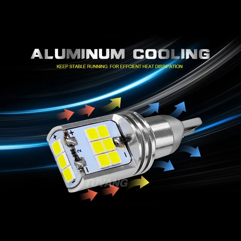2x T15 W16W 921 912 3030 обратный белый светодиод резервная автомобильная лампа фонаря