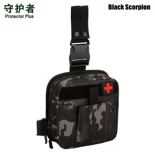 Black Scorpion Военная тактика Fanny Leg Drop медицинская сумка аксессуар первой помощи Талия Молл Sundries кошелек Хип бум нейлоновый ремень с крючком пакет сумки - Цвет: Black Scorpion