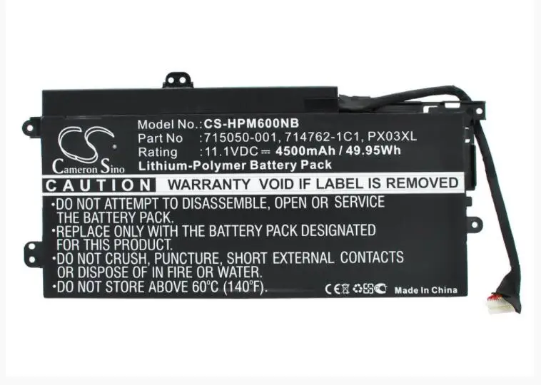 Аккумулятор Cameron Sino 4500 мАч для HP Envy 14 ENVY M6 1101sg 1105DX 1115TX 1125DX 1188CA 1215TX 1216TX 1225dx