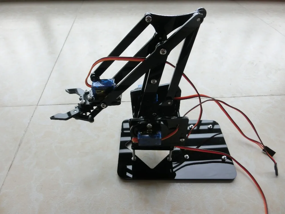 DIY акриловый робот рука робот коготь arduino комплект 4DOF игрушки механический захват манипулятор DIY SNAM1900
