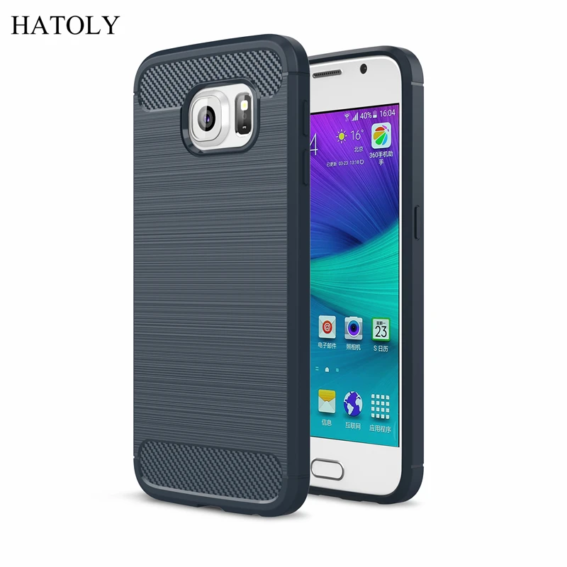 Чехол HATOLY для Samsung Galaxy S6 противоударный мягкий чехол из ТПУ с начесом силиконовый