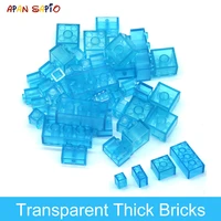 diy building blocks thick transparent figures bricks educational creative toys for children gifts size compatible with brand