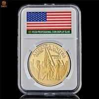 2001 9 11 world trade center building terrorist attacks memories usa free gold souvenir coin wpccb display