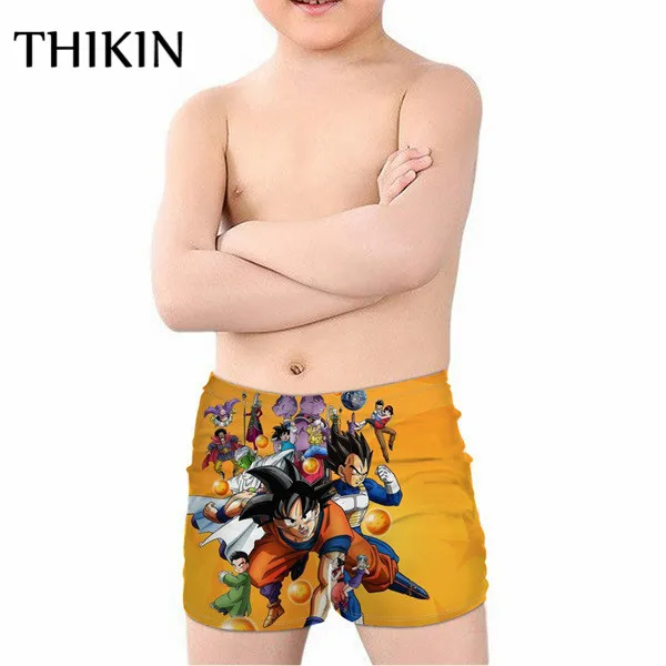 as picture THIKIN/летние детские плавки для мальчиков; крутые детские купальные костюмы с 3D принтом динозавра; пляжные спортивные шорты для купания - Цвет: as picture
