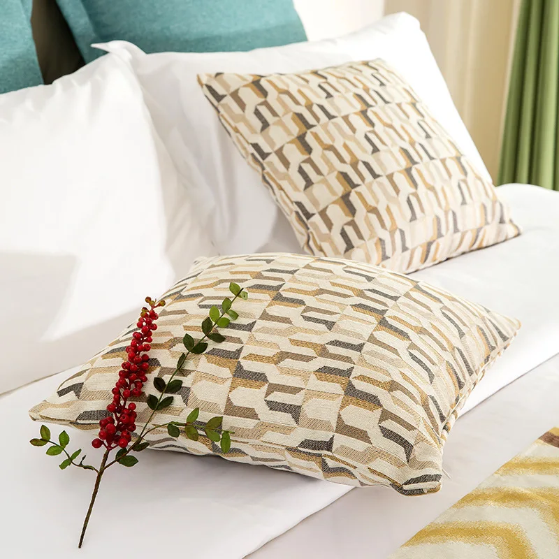 Высокое качество Подушка Чехол отель Спальня больших подушек размером 45*45 см синель жаккард Подушка Чехол для дивана с автомобильным вечерние декор 30 60