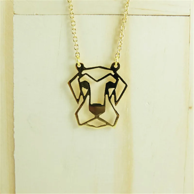 Модное ожерелье Airedale Terrier с головой собаки Женский оригами массивный кулон|collar