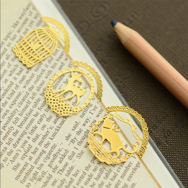 7 шт./лот Мультяшные животные кружевная Закладка милые канцелярские