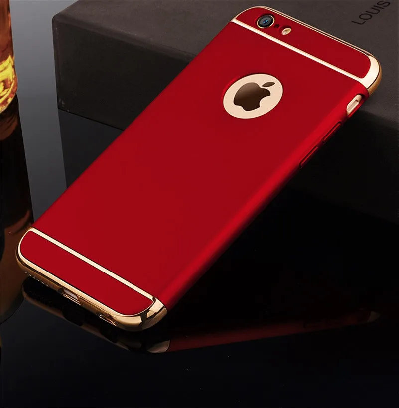 Чехол для iPhone 6, чехол для iPhone 6S i6, 3 в 1, позолоченный ПК Жесткий Чехол для iPhone 6, защитный чехол для телефона