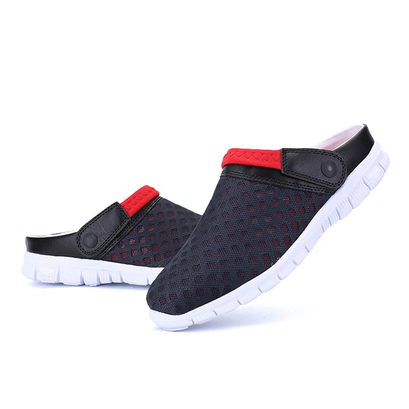 FONIRRA Men's Clogs Super Light Mesh Slippers Summer Man Casual Shoes Breathable Flats for Slides Beach 175 | Обувь