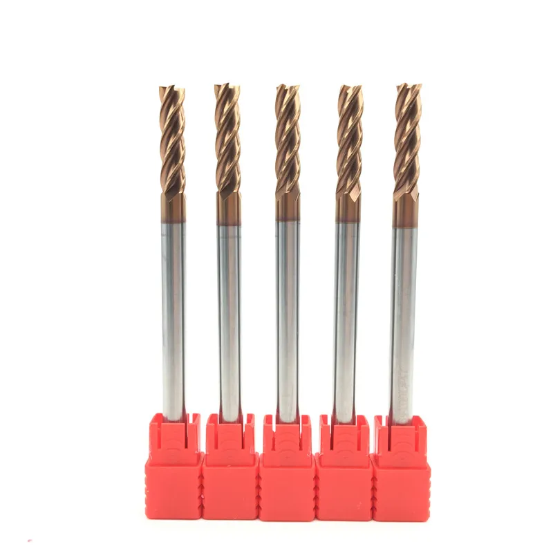 

5PCS HRC60 6mm Solid Carbide Endmills ENDMILL D6X30XD6X100L 4 Flute Standard Length Side milling Slotting Profiling face mill