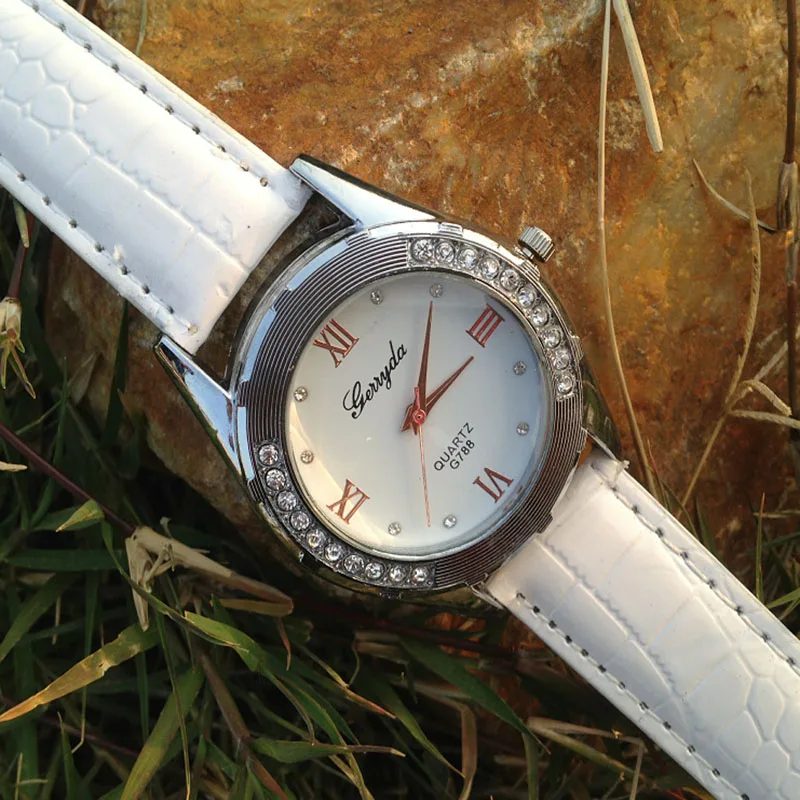 Хит продаж! Модные женские туфли Часы римскими цифрами Повседневные платья часы