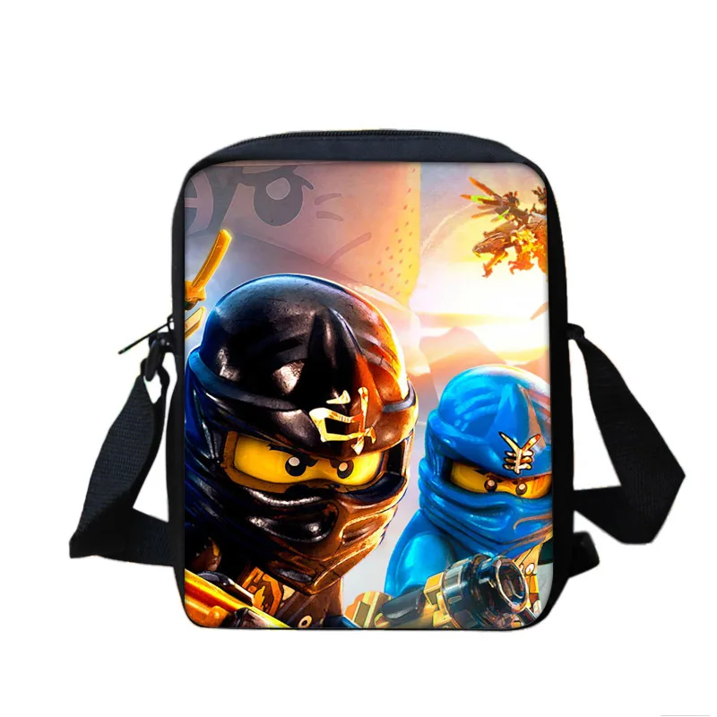 Мультяшные персонажи игры Ninjago Messebger сумки на плечо 3D дети мальчики девочки с