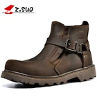 Мужские Винтажные мотоциклетные ботинки, коричневые теплые ботинки из натуральной кожи с мехом и плюшевой подкладкой, в британском стиле ретро, повседневная обувь с пряжкой, 2019