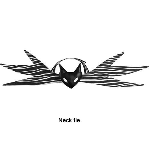 Neck tie only Кошмар перед Рождеством Джек Скеллингтон Косплей Костюм Карнавал Хэллоуин костюм Необычные черные полосы костюм на заказ - Цвет: Neck tie only
