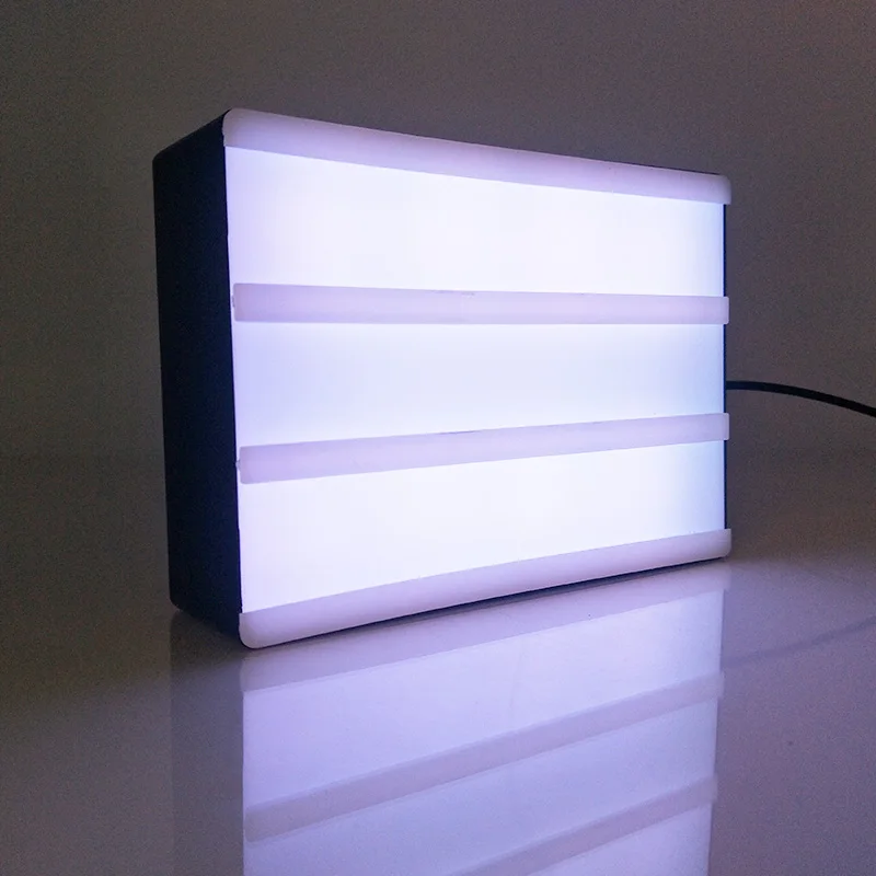 

A6 Mini Size LED Night Light Box Lamp DIY Black Letters Cards 4xAA Battery Cinema Light box Letter/Symbol For Table Room Decor