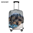 INSTANTARTS милые 3D собака Норвич терьер с принтами для багажа, можно использовать для 18-30 дюймов на молнии Изготовленная с добавлением спандекса эластичная тележка чехол для чемодана