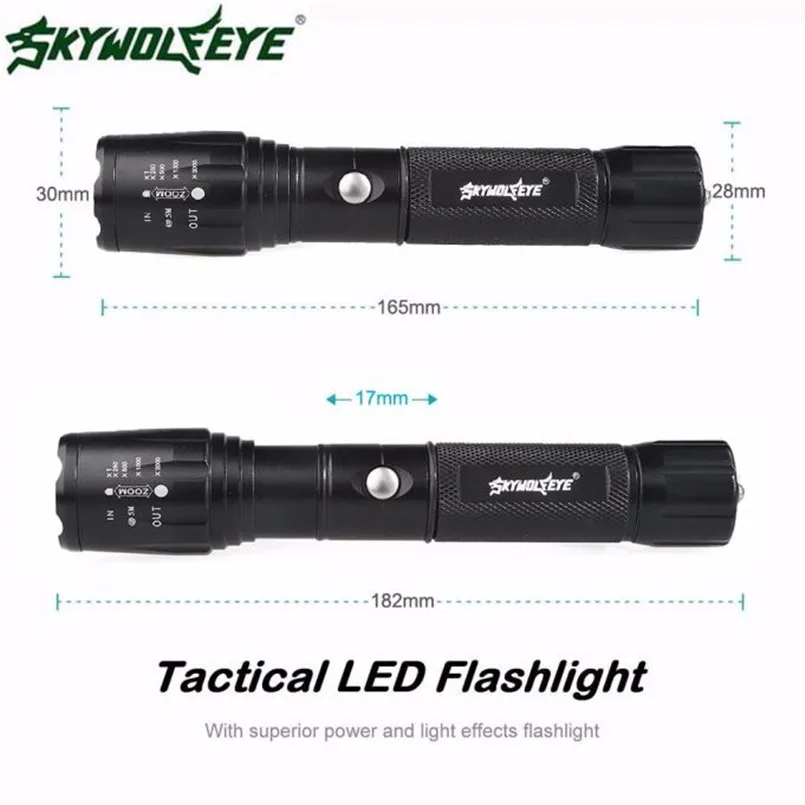 Тактический светодиодный Фонарь Sky Wolf Eye G700 супер яркий военный светильник с