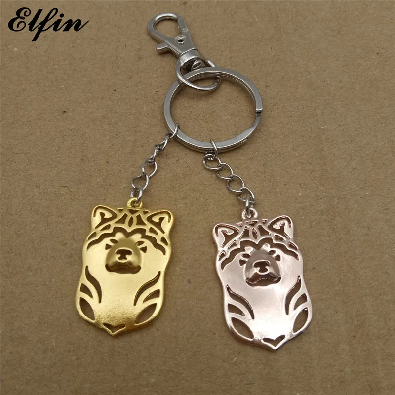 Elfin модные японские Akita брелки золотого цвета серебряного животные Бижутерия