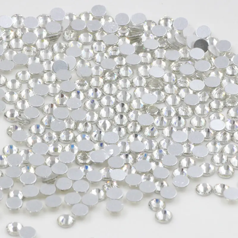 SS3 SS34 прозрачные кристаллы белые стразы горячей фиксации с плоским стеклом для DIY
