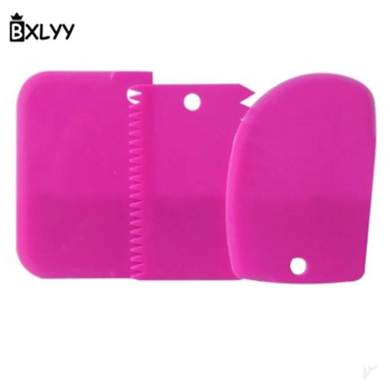Лиловый BXLYY Горячий инструмент для выпечки скребок 3 шт. крем пластиковый тесторассекатель прочный и простой в очистке формы для выпечки инструменты для украшения торта Bakeware.8z - Цвет: Лиловый