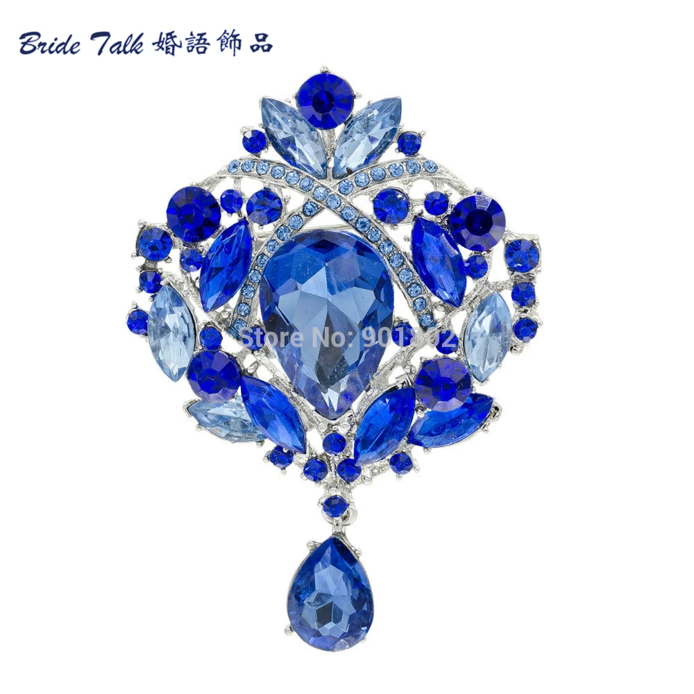 Винтажная брошь в форме капли Стразы с кристаллами булавка цветка женское