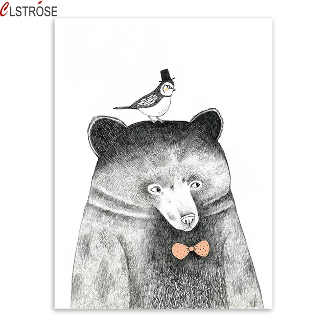 CLSTROSE без рамки Ограниченная серия Триптих нордический для Льва медведя панды