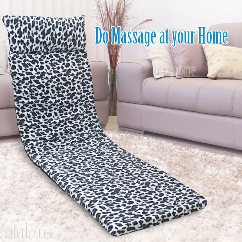 Электрический массажный матрас с толстым леопардовым принтом для шеи и спины