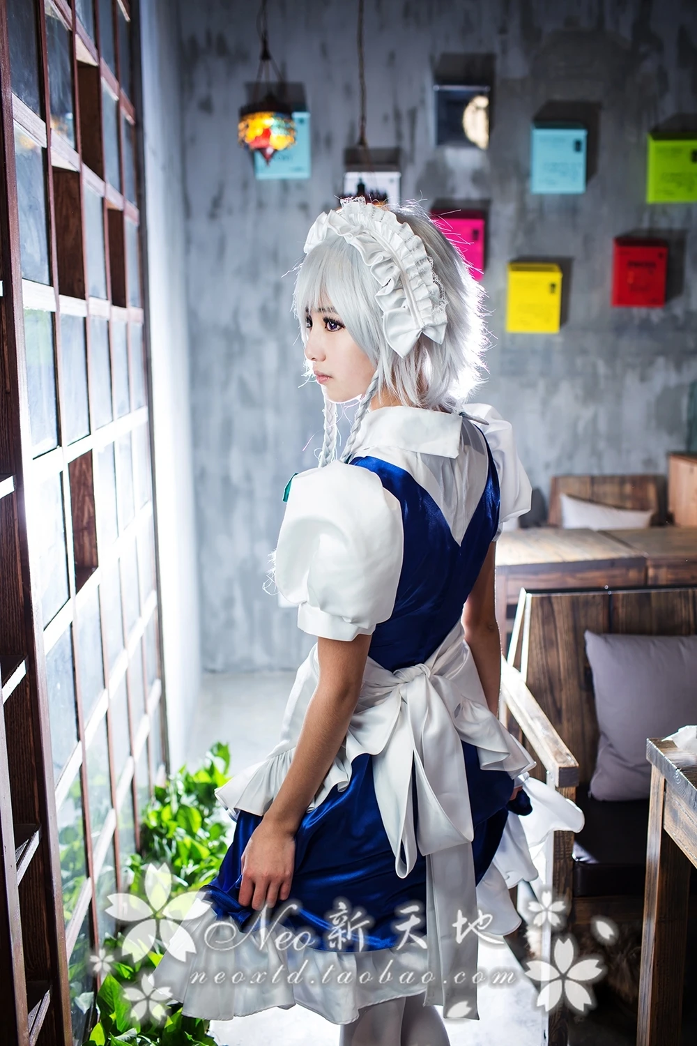 Косплей-платье сакуйи из аниме Проект TouHou Женский костюм горничной платье +