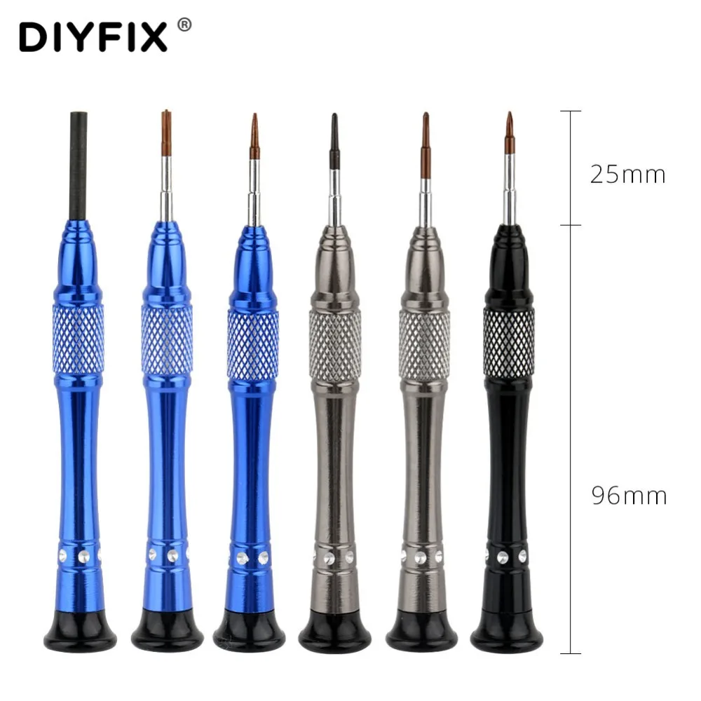 Набор прецизионных магнитных отверток DIYFIX 6 в 1 для iPhone 7 7Plus Y образная