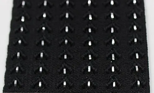 Черная серебряная лента сетка эластичная косая лента крони латексный пояс Эластичная лента для шитья одежды аксессуары - Цвет: B 46mm wide