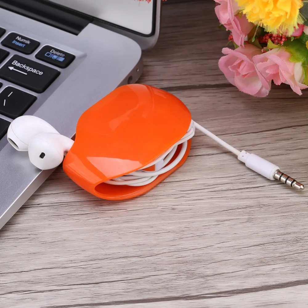 SOONHUA устройство для сматывания кабеля автоматический шнур Органайзер держатель для наушников USB кабели протектор телефон обмотка автоматическое устройство для сматывания кабеля