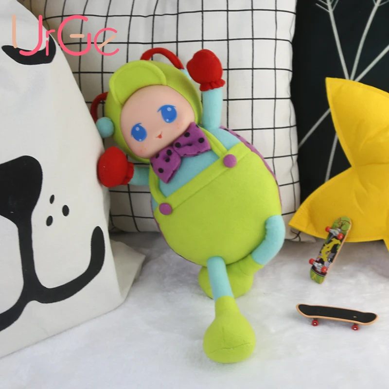 Kawaii милый аниме плюшевый мультфильм Зеленый Жук Кукла Мягкие животные большие