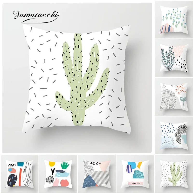 Fuwatacchi мультфильм Кактус цветочный чехол для подушки с принтом Matisse завод домашний декоративный чехол на подушки диван автомобиль Наволочка на подушку для стула