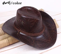 anime game red dead redemption 2 cowboy hat cosplay costume prop hats leather unisex western cowboy hat men knight hat