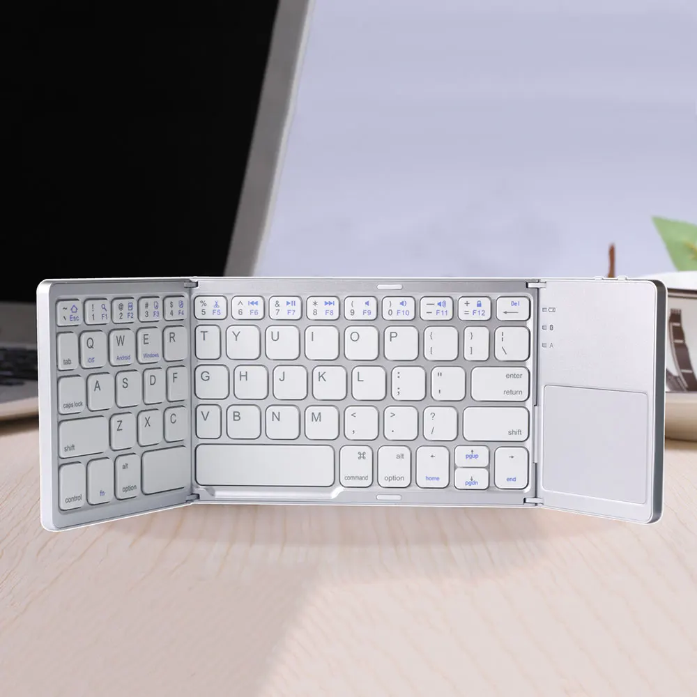 IPazzPort 75BT ультра-тонкий беспроводной Bluetooth KeyboardKeyboard Складная карманная клавиатура