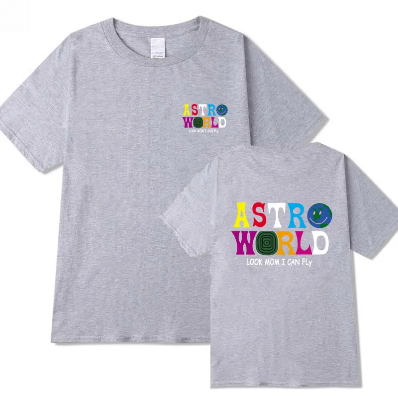 Уличная футболка ASTROWORLD модная мужская и женская с короткими рукавами надписью