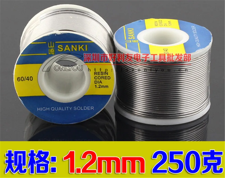 

Japan SANKI Welding Iron Wire Reel 250g 2.0% 1.2mm 60/40 45FT Tin Lead Line Rosin Core Industrial grade senior tin line