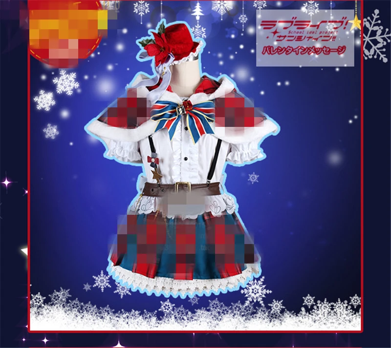 

Aqours Love live sunshine! Ohara Mari Christmas Dress Autumn Winter Cosplay Costume A