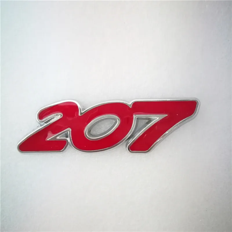Красный Для peugeot 207 Автомобильная Наклейка 3D наклейка на багажник значок наклейка черная красная синяя машина дизайн - Название цвета: Красный
