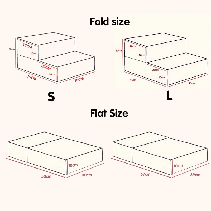 2 ступеньки для домашних собак лестница Складная Съемная кровать животных пандус
