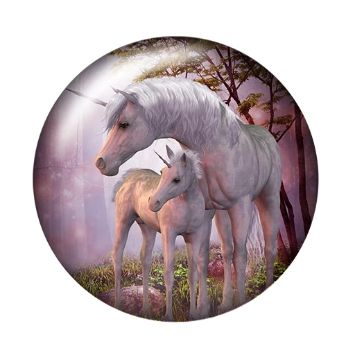 O Мода красота Pegasus Единорог 10 шт. 12 мм/18 мм/20 мм/25 мм круглый фото стекло кабошон демонстрационная плоская задняя часть делая результаты ZB0461 - Цвет: O