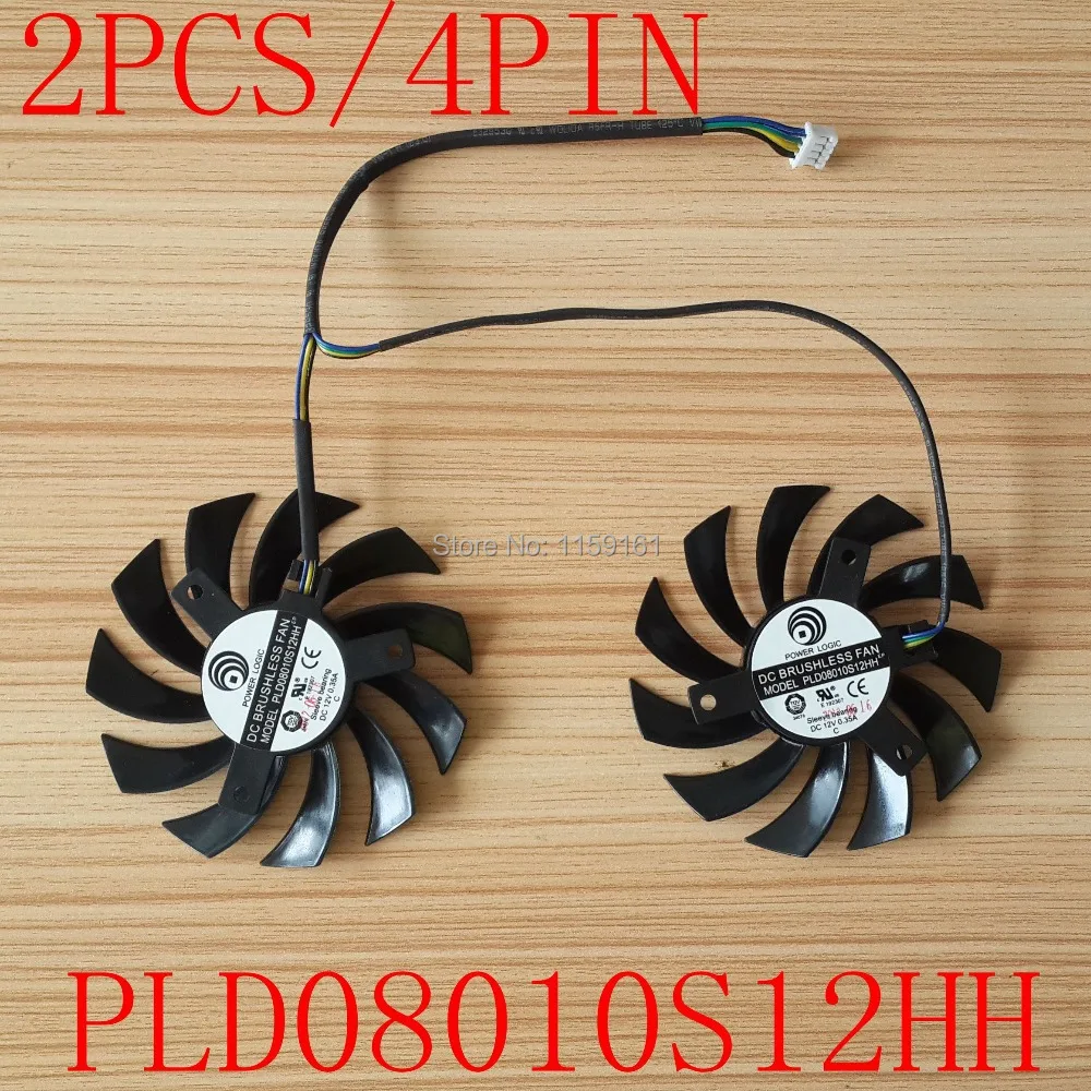 POWER LOGIC PLD08010S12HH DC12V 0.35A 4pin двойной вентилятор MSI 460GTX 560GTX 570GTX 580GTX R6790 R6870 R6850HAWK вентилятор
