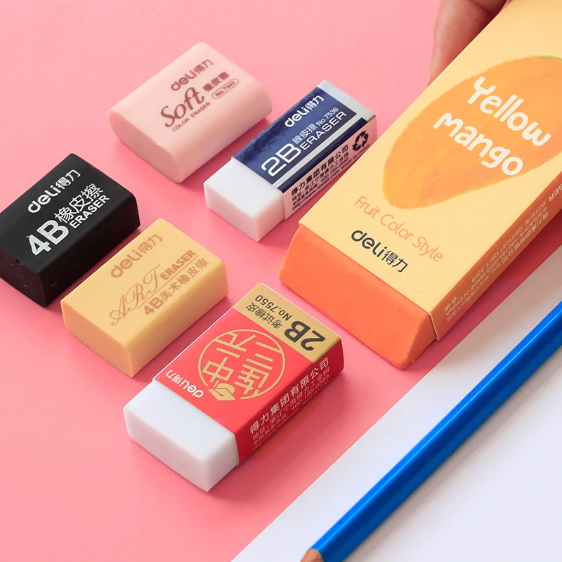 DELI Kids Eraser 2B 4B Sketch Pencil Rubber Novelty Erasers | Канцтовары для офиса и дома