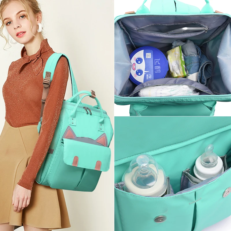 Милый женский рюкзак с кошачьими ушками водонепроницаемый нейлоновый